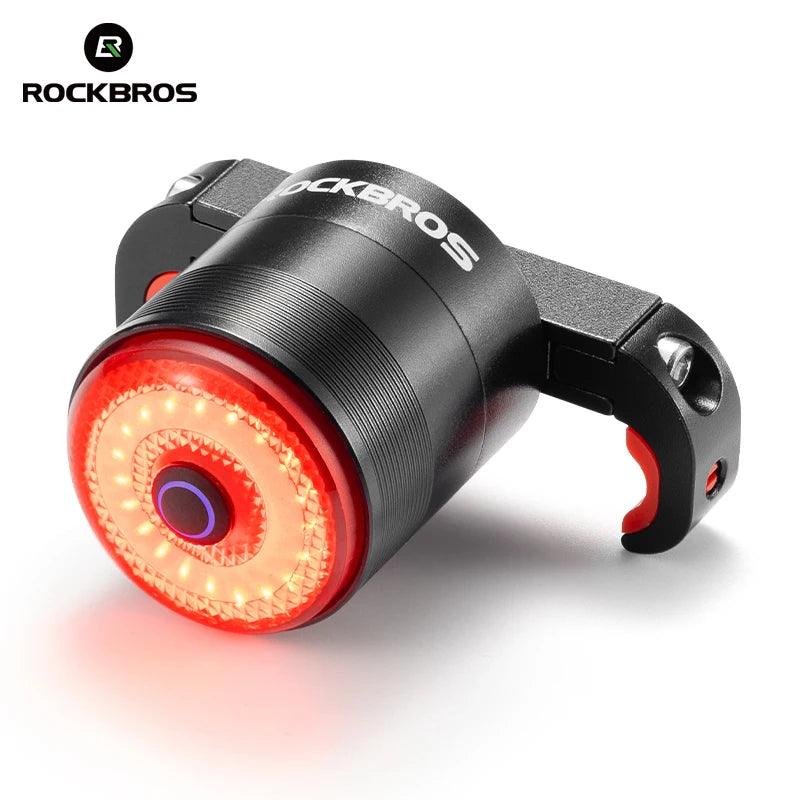 ROCKBROS Bicycle Smart Auto Brake Sensing Light IPx6 Waterproof Type-C Charging Taillight Bike Rear Light Accessories Q5 Mini