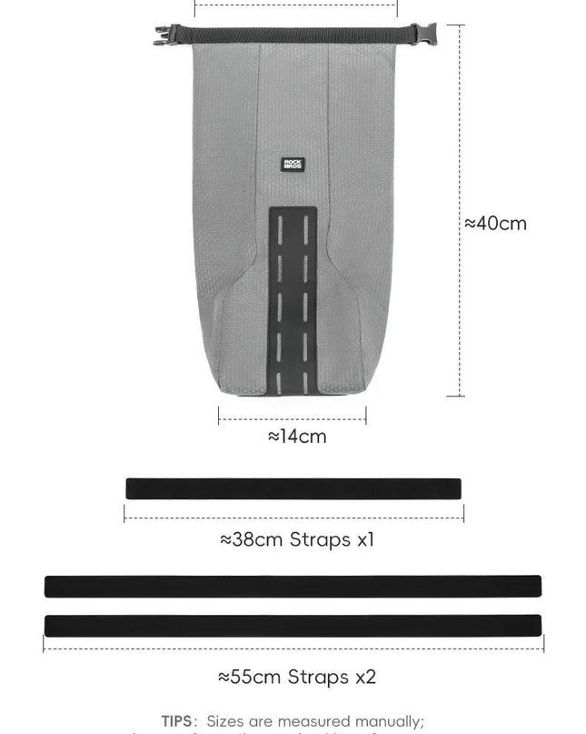 ROCKBROS Cycling Bag 2.7L Capacity Bicycle Front Fork Shelf Bag TPU Material Portable Pannier Bag Luggage Carrier Accessories