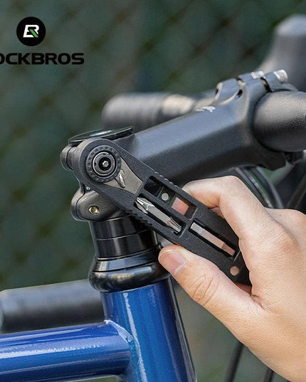 ROCKBROS Bicycle Wrench Set High Strength Multifunctional Portable Bicycle Tire Levers Ratchet Wrench Kit Bike Tire Prying Rod