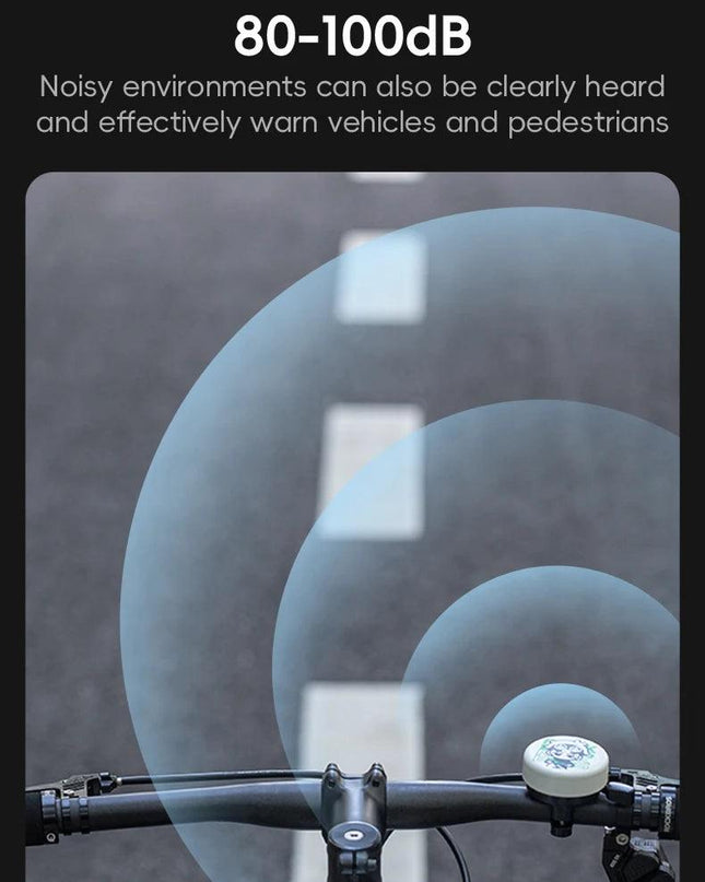 ROCKBROS Bike Bell Cycling Ring Safety Warning Alarm Cycling Handlebar Bell Ring Lightweight 80-100dB Durable Bells Accessories
