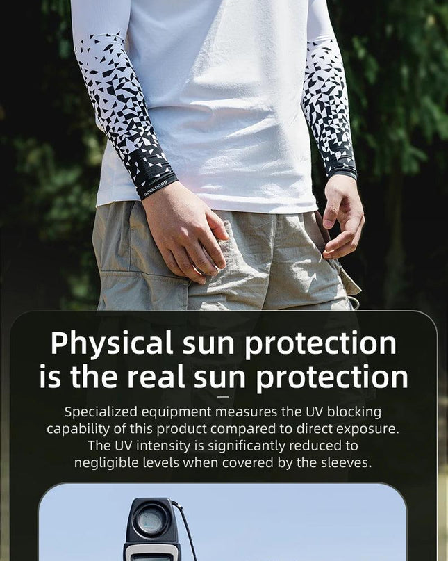 ROCKBROS Ice Silk Bicycle Sleeves Anti-UV Sunscreen Running Cycling Sleeve Fishing Bicycle Outdoor Breathable Unisex Arm Cover