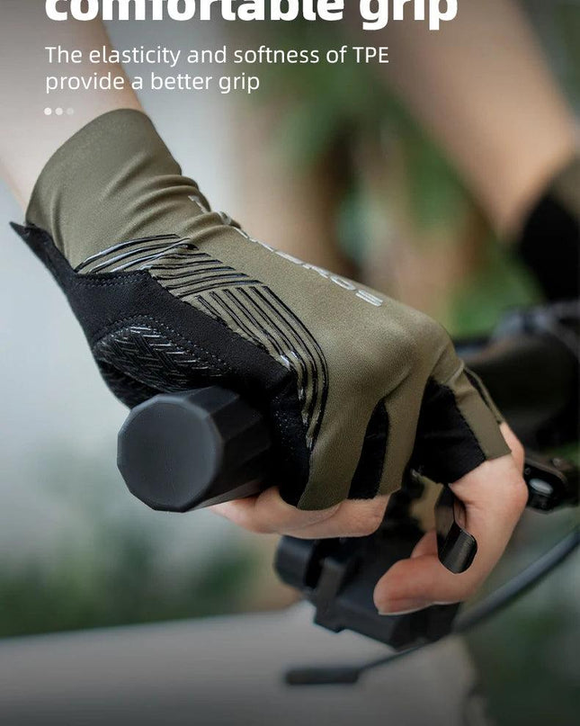 ROCKBROS MTB Handlebar Grips Unilateral Locking Shock-Absorbing Anti-Slip TPE Comfortable Mountain Handle Grips Bike Accessories