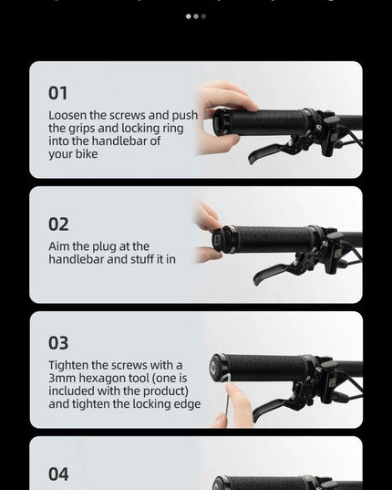 ROCKBROS Bicycle HandleBar Grips Rubber Soft MTB Mountain Bike Grips Dustproof Handlebar Protect Cover Aluminum Alloy Lock Ring