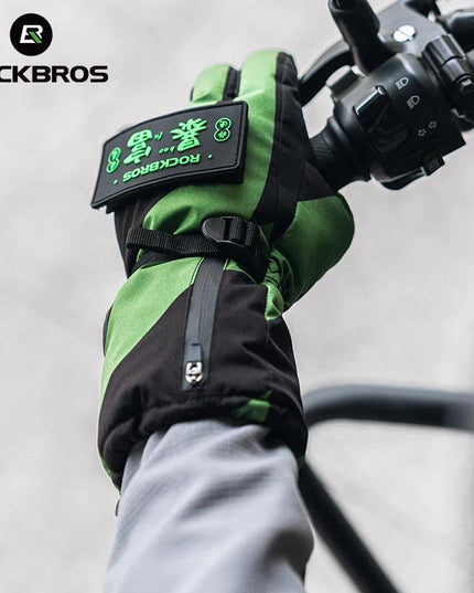 ROCKBROS Heat Skiing Gloves Electric Heated Gloves Winter Thermal Gloves Snowboard Cycling Motorcycle Bicycle Ski Outdoor Glove