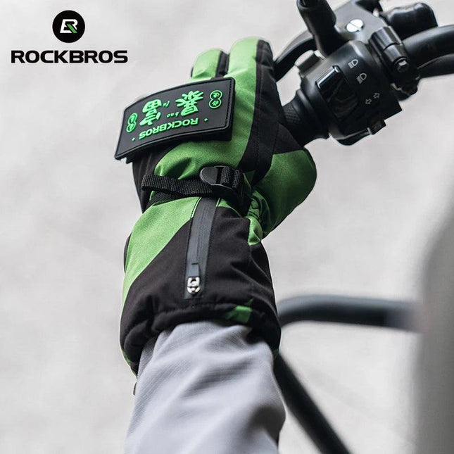 ROCKBROS Heat Skiing Gloves Electric Heated Gloves Winter Thermal Gloves Snowboard Cycling Motorcycle Bicycle Ski Outdoor Glove