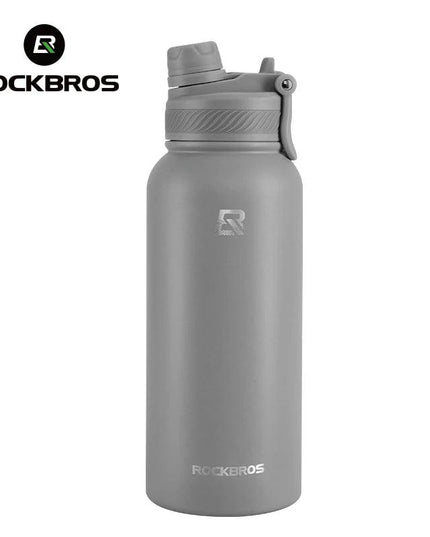 ROCKBROS 1L Thermal Water Bottle Sports Water Bottle Non Slip 304 Stainless Steel Cold And Hot Thermo Cup Cycling Hiking Equip