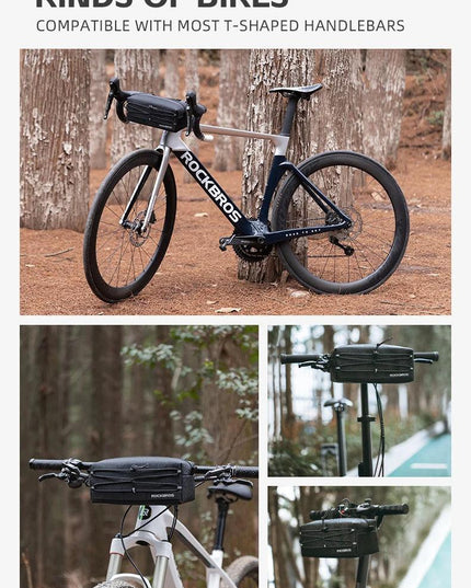ROCKBROS Bicycle Front Bag Large Capacity Storage Case MTB Road Cycling Bicycle Handlebar Multifunction Basket Bike Accessories