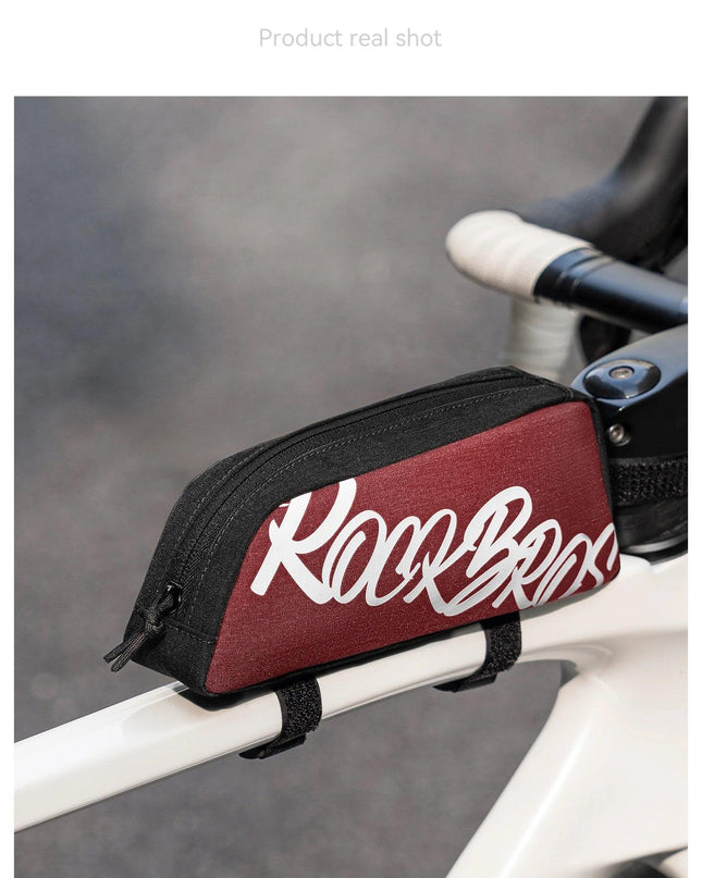 ROCKBROS Waterproof Bicycle Top Tube Bag Lightweight Bike Frame Pack Durable Cycling Storage Bag for Mountain and Road Bikes