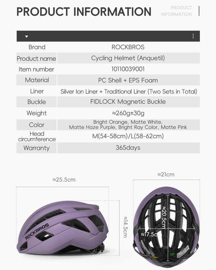 ROCKBROS Cycling Helmet Men Women Bicycle Helmet Intergrally-molded Adjustable MTB Road Thickened Sport Safe Hat Bike Helmet