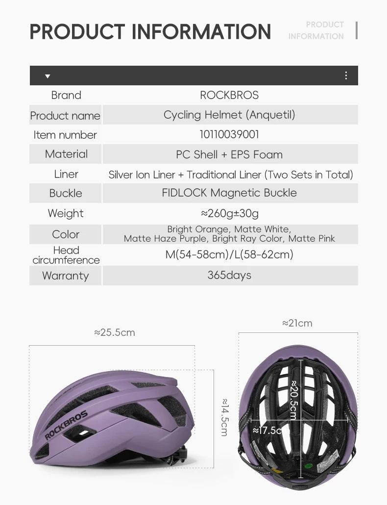 ROCKBROS Cycling Helmet Men Women Bicycle Helmet Intergrally-molded Adjustable MTB Road Thickened Sport Safe Hat Bike Helmet