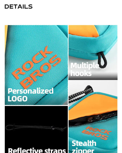 ROCKBROS Bicycle Saddle Bag Shoulder Bag Polyester Bike Tailbag Storage Seat Pouch Bag Outdoor Reflective Crossbody Bags