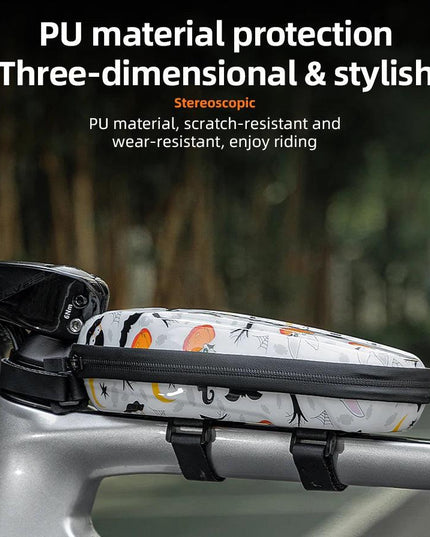 ROCKBROS Bicycle Trunk Bags 1L Hard Shell Bicycle Top Tube Bag MTB Road Bike Tools Storage Package Fashion Bicycle Accessories