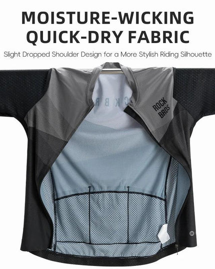 ROCKBROS Summer Cycling Jersey Quick Dry Long Sleeves Bicycle Shirt MTB Road Anti-UV Breathable Ciclismo Motor Bike Clothes