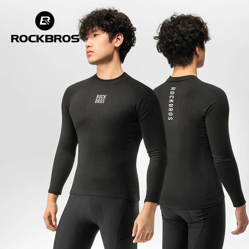 ROCKBROS Winter Cycling Underwear Warm Breathable Moisture Wicking First Layer Bicycle Clothing for Men Cycling Base Layer Sport