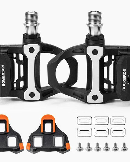 ROCKBROS Pedal Self-locking Carbon Fiber Bicycle Pedal For SPD System Ultralight Road Bike Pedal Cleat Platform Lock For Shimano