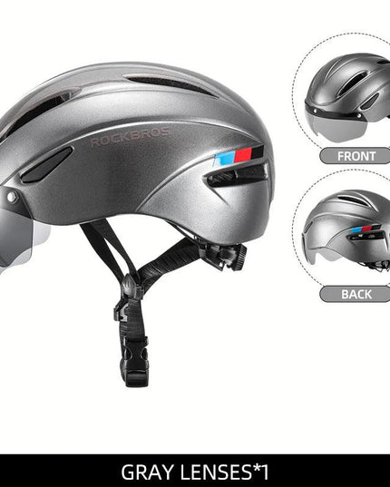 ROCKBROS Bicycle Helmet Cycling LED Light Rechargeable Cycling Helmet Mountain Road Bike Helmet Sport Safe Hat For Man