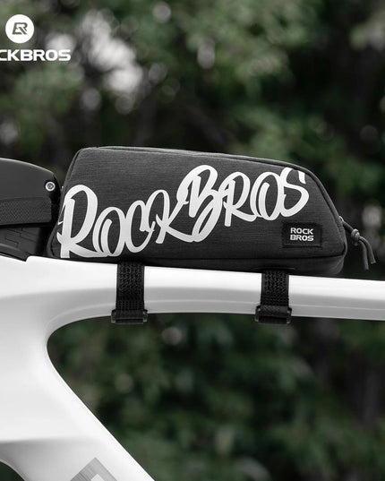 ROCKBROS Waterproof Bicycle Top Tube Bag Lightweight Bike Frame Pack Durable Cycling Storage Bag for Mountain and Road Bikes