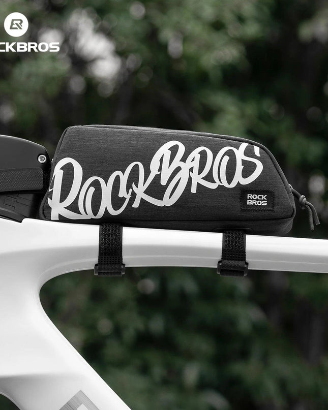 ROCKBROS Waterproof Bicycle Top Tube Bag Lightweight Bike Frame Pack Durable Cycling Storage Bag for Mountain and Road Bikes