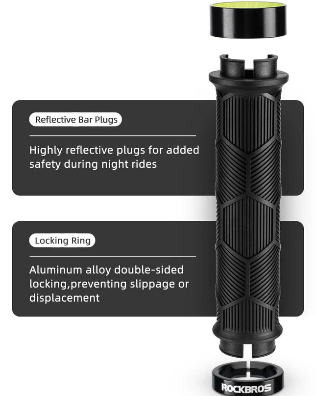 ROCKBROS Bike HandleBar Grip Silicone Non-Slip Bike Handle Cover Ultralight Anti-skid Bike Handle Alloy Cycling Accessories