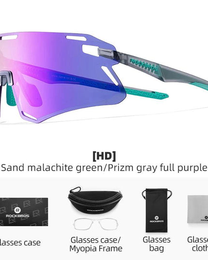 ROCKBROS Cycling Glasses Lightweight Frameless Bike Glasses High-Definition Lenses Road Bicycle Protection Goggles Sport Eyewear
