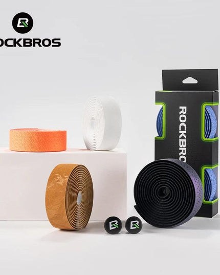 ROCKBROS Road Bike Handlebar Tapes Anti-slip PU EVA Breathable Shock Absorbing Cycling Strap Wear-Resistant Strap Accessories