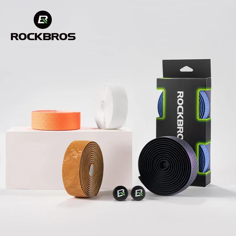 ROCKBROS Road Bike Handlebar Tapes Anti-slip PU EVA Breathable Shock Absorbing Cycling Strap Wear-Resistant Strap Accessories