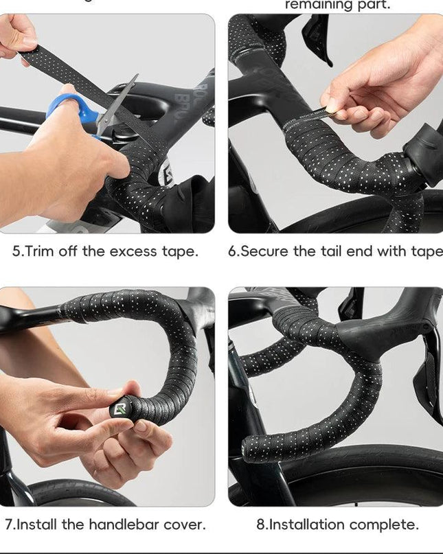 ROCKBROS Road Bike Handlebar Tapes Anti-slip PU EVA Breathable Shock Absorbing Cycling Strap Wear-Resistant Strap Accessories