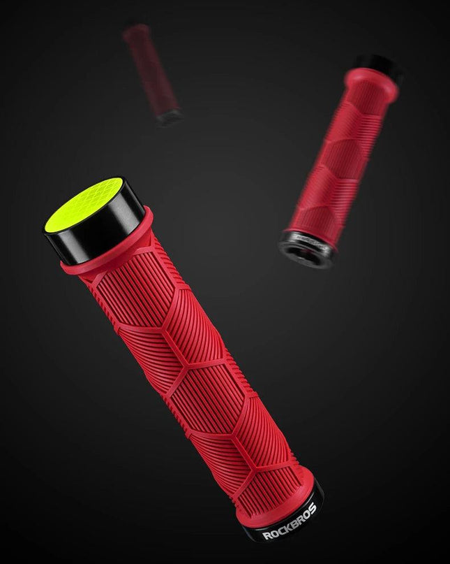 ROCKBROS Bike HandleBar Grip Silicone Non-Slip Bike Handle Cover Ultralight Anti-skid Bike Handle Alloy Cycling Accessories