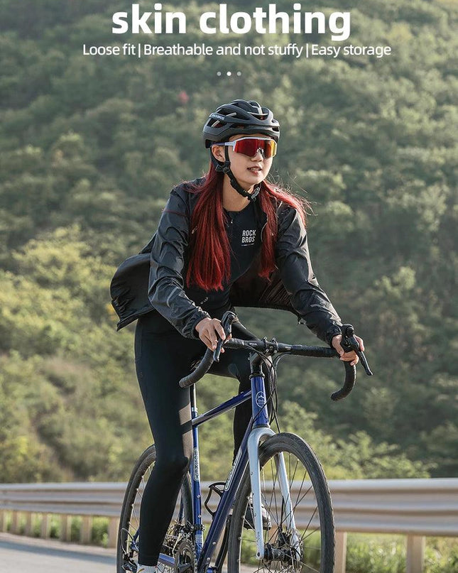 ROCKBROS Cycling Jacket Skin Clothing Ultralight Breathable Nylon Sunscreen Sportswear Sweat-absorbent Outwear Men Women Casual