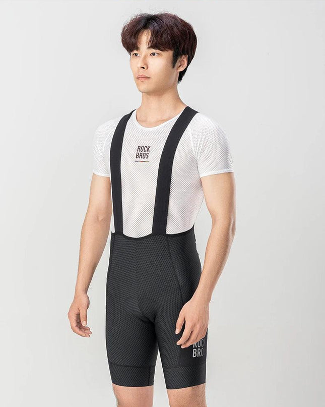 ROCKBROS Cycling Bib Shorts Classic Men Bike Pants Ciclismo Bicycle Shorts Pockets Outdoor Breathable Reflective Tights Shorts