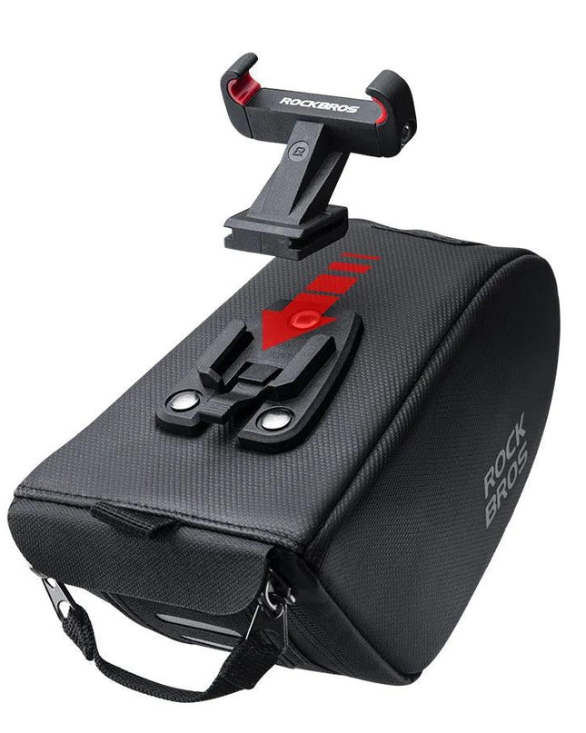 ROCKBROS Cycling Tail Bag Detachable Seat Pack Bag Large Capacity Waterproof Portable Riding Adjustable Bike Bag 0.8L-1.3L