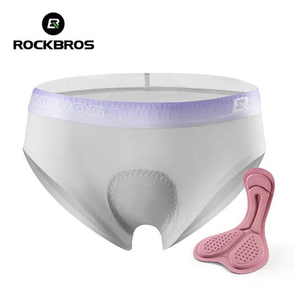 ROCKBROS Women Cycling Underwear Padded Shockproof Mountain MTB Bicycle Shorts Comfortable Underwear Tights Women Shorts