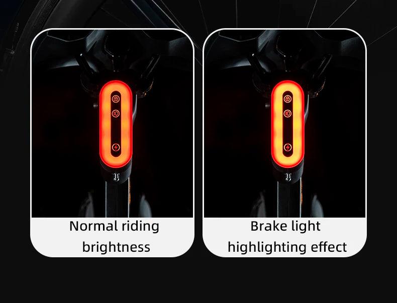 ROCKBROS Bicycle Tail Light With Lock Bluetooth Password Pairing Bike Lock Light IPX6 Waterproof Warning Light Tail  Accessories