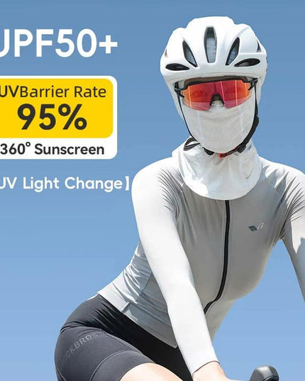 ROCKBROS Summer Breathable Cycling Cap Cooling Sun UV Protection Mask Balaclava Hat Bicycle Scarf Motorcycle Full Face Mask