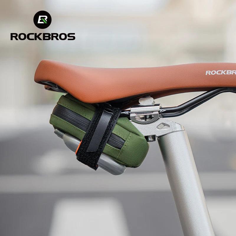 ROCKBROS Bicycle Saddle Bag 0.35L Mini Portable Tail Bag MTB Mountain Road Bike Tool kit Repair Bag Reflective Cycling Accessori