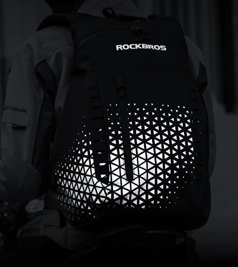 ROCKBROS Backpack High-Capacity Full Helmet Bag  Travel Luggage Bag 14.5L Breathable Reflective Motorcycle Rider Bags Accessory