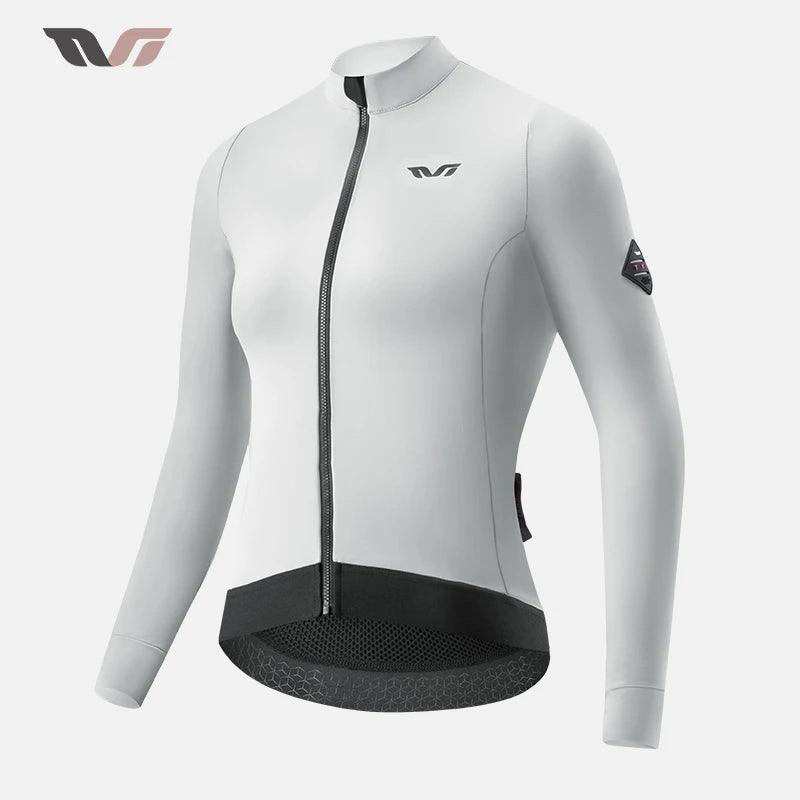 ROCKBROS Windbreak Cycling Jacket for Woman Winter Fleece Warm Women's Bicycle Jersey Professional Bicycle Training Clothing MTB