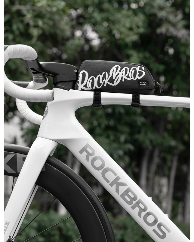 ROCKBROS Waterproof Bicycle Top Tube Bag Lightweight Bike Frame Pack Durable Cycling Storage Bag for Mountain and Road Bikes