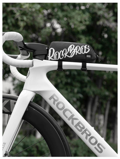 ROCKBROS Waterproof Bicycle Top Tube Bag Lightweight Bike Frame Pack Durable Cycling Storage Bag for Mountain and Road Bikes