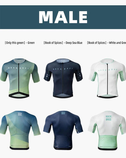 ROCKBROS Cycling Jersey MTB T-shirt Mountain Bike Men's Wear Summer Clothes High-Quality With YKK Zipper Sportswear Breathable