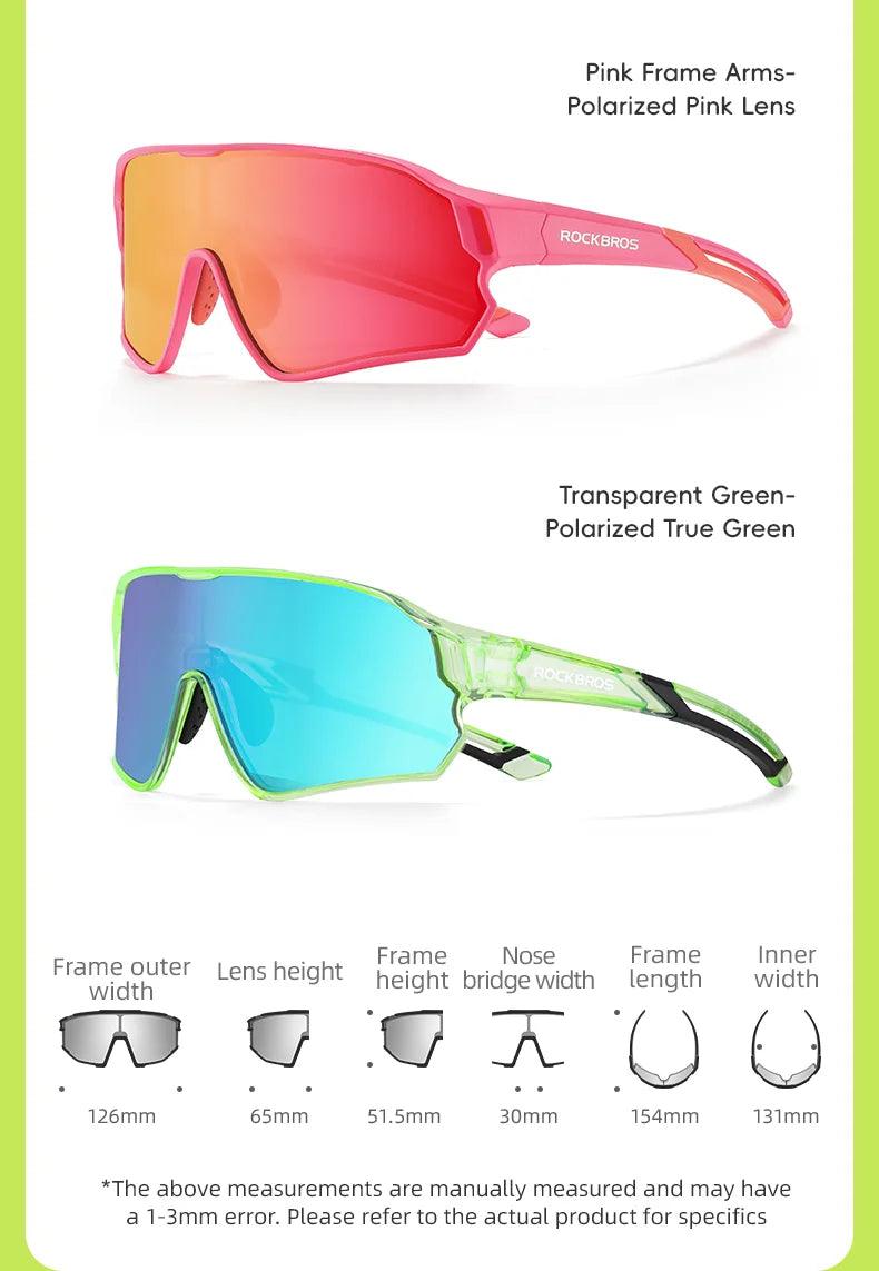 ROCKBROS Child Photochromic Polarized Sunglasses Bicycle Eyewear UV400 Kids Bike Goggles Protection Classic Windproof Glasses