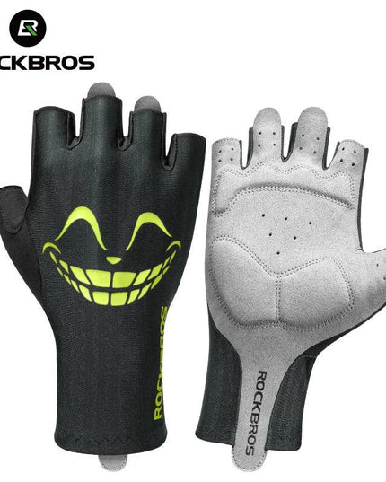 ROCKBROS Cycling Gloves Summer Bicycle Half Finger Gloves Shockproof Anti-Slip Fingerless Gloves Bike Breathable MTB Road Gloves