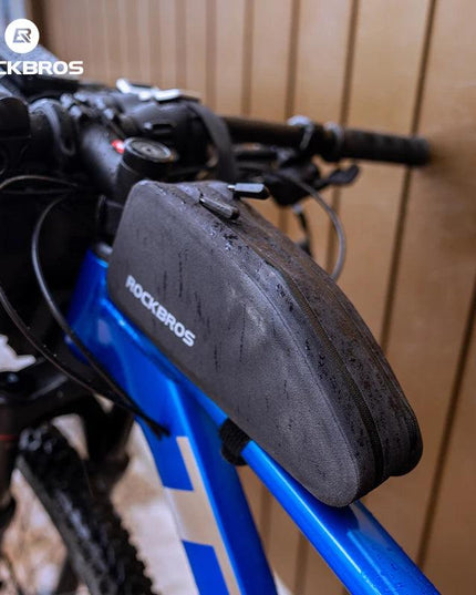 ROCKBROS Bicycle Bag Rainproof Top Front Tube Parcel Big Capacity Nylon Ultralight Portable Doube Zipper Pocket  Bike Accessory