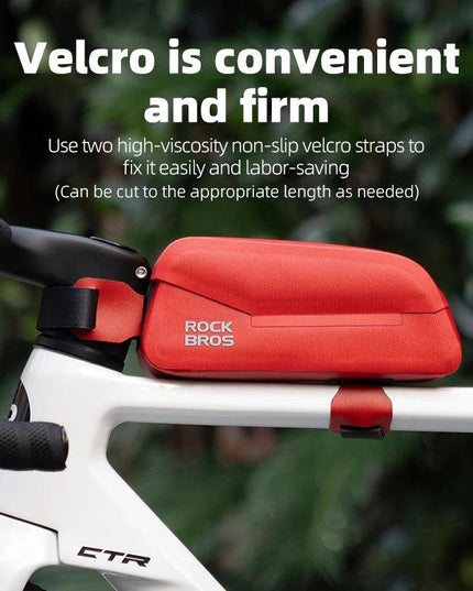 ROCKBROS Bicycle Tube Bag Magnetic Bike Front Bag Waterproof Portable Front Frame Pack Cycling Storage For MTB Road Bike