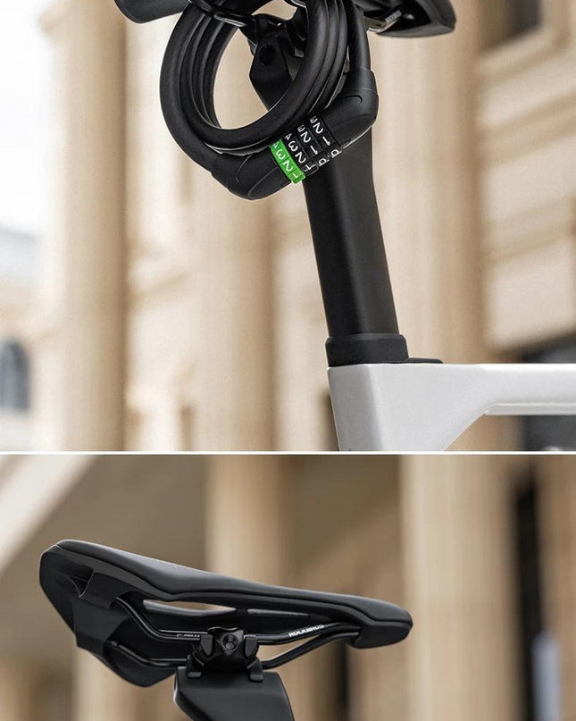 ROCKBROS Bike Cable Lock MTB Road Bicycle Anti-Theft Password Lock PVC Steel Cable Lock for Motorcycle Scooter Bike Accessories
