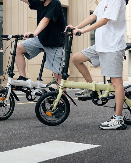 ROCKBROS Portable Folding Bike 14 inch Aluminium Alloy Bike Frame V Brake Lightweight Adult Folding Bicycle