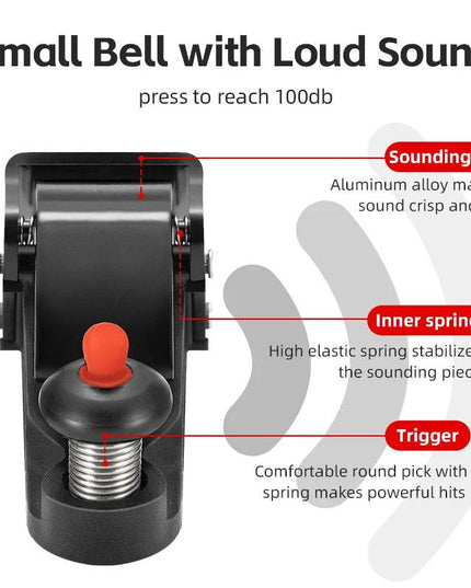 ROCKBROS Bicycle Bell Stainless Cycling Horn Mountain Road Anti-theft Alarm Horn Handlebar Bell Horn Classic Bicycle Accessories