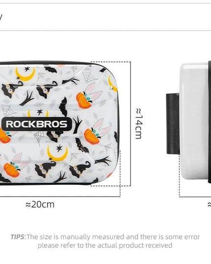 ROCKBROS Bicycle Bag Folding Bike Front Bag 1.9L Big Capacity Hard Sheel Commuting Casual Brompton Bicycle Bag Waterproof Zipper