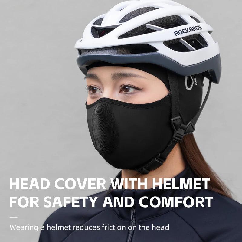 ROCKBROS Warm Windproof Cycling Cap Full Face Mask Fleece Thermal Helmet Head Cover Balaclava Ski Bicycle Motorcycle Head Hat