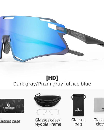 ROCKBROS Cycling Glasses Lightweight Frameless Bike Glasses High-Definition Lenses Road Bicycle Protection Goggles Sport Eyewear